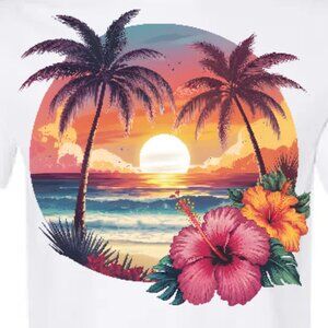 Summer Graphic Tee- Summer Beach Sunset